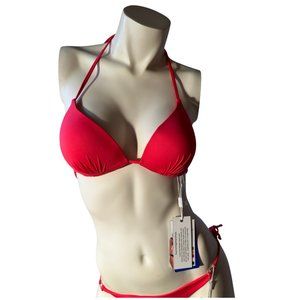 Elizabeth Jane Coral Sting Bikini Top with Cup Support